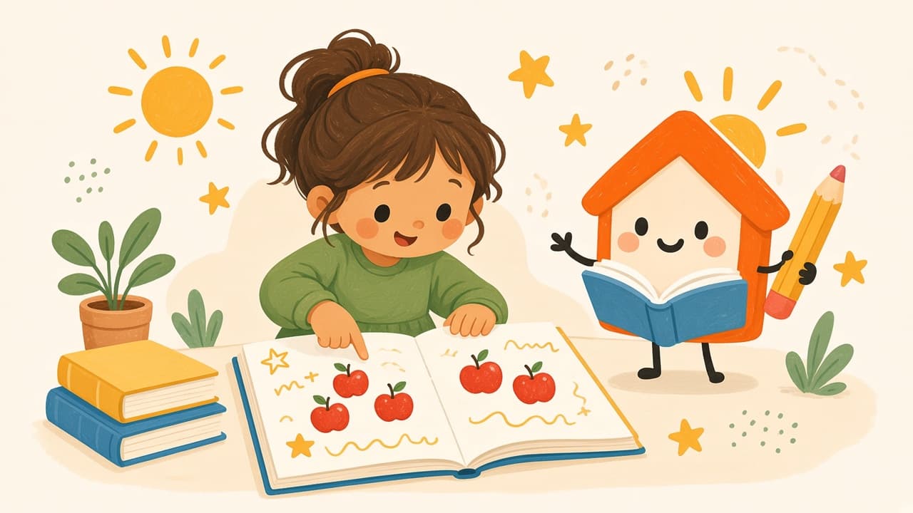 Simple counting and early addition practice for young children at home